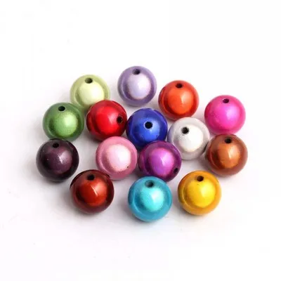 gold spacer beads Miracle Assorted Center Drilled Style and Fantasy Dazzling Pearl Colourful Round Beads for Jewelry Making