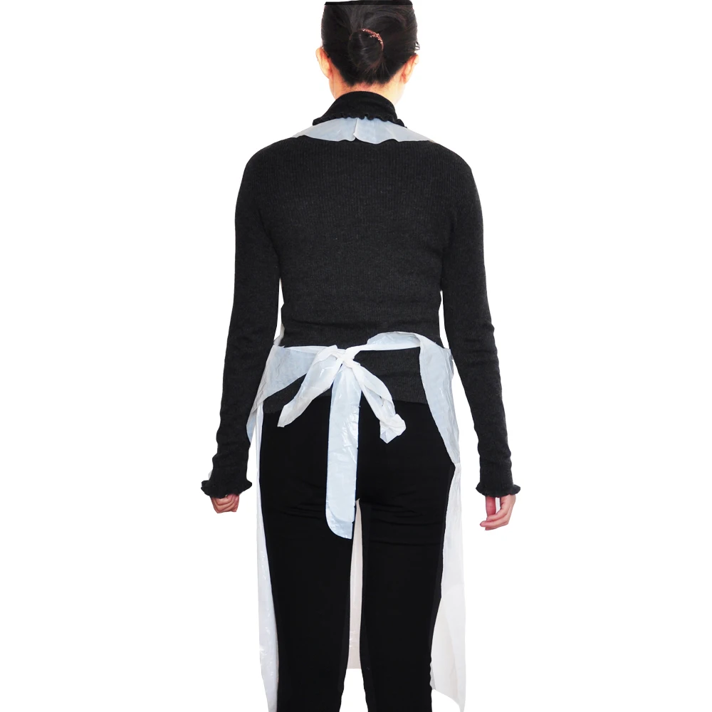 Waterproof HDPE LDPE industrial kitchen use Plastic cheap disposable nonwoven surgical apron sterile