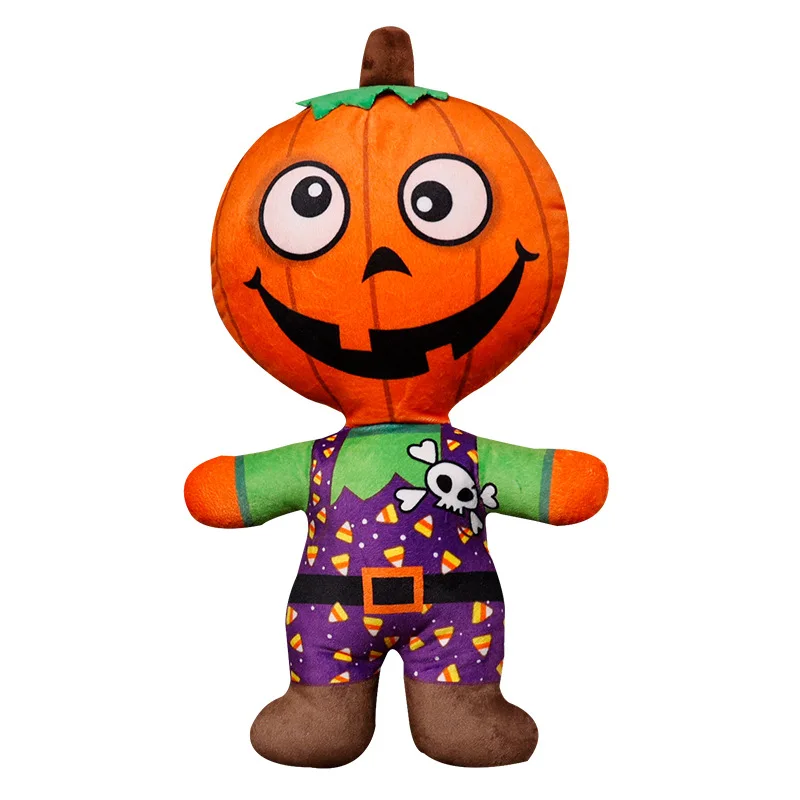 Funny Halloween Children Gift Doll Plush Toy Cartoon Pumpkin Man Horror  Halloween Decorative Plush Doll