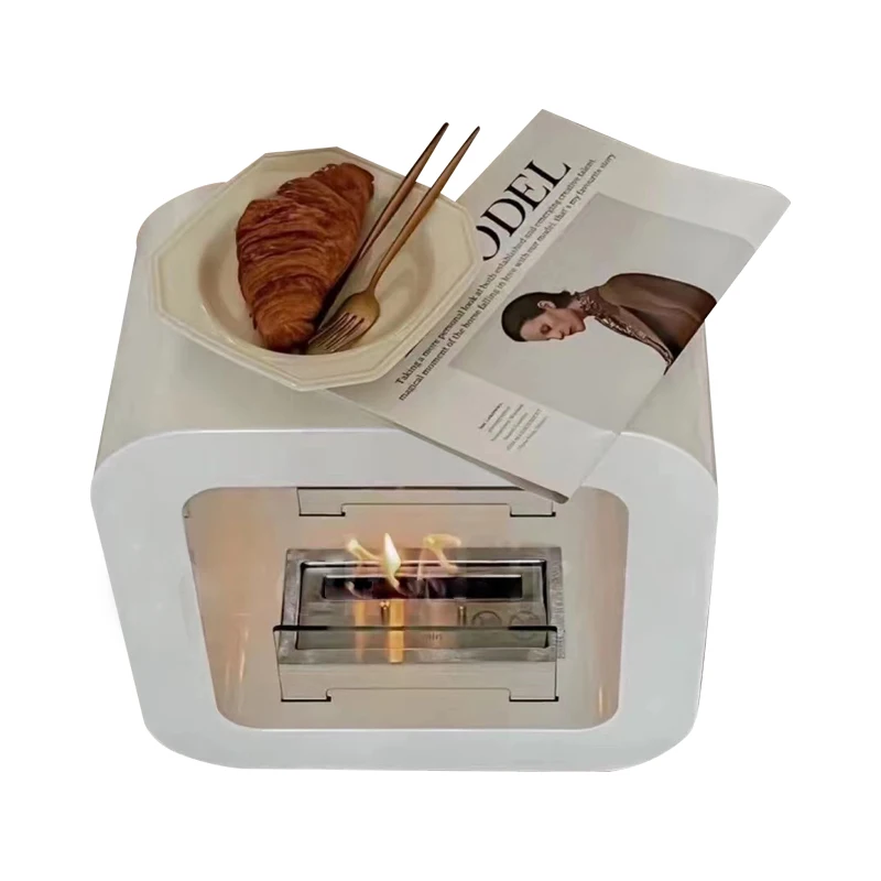 Stainless Steel Glass Bioethanol Fuel Ventless Bio Ethanol Black Tabletop Mini Fireplace