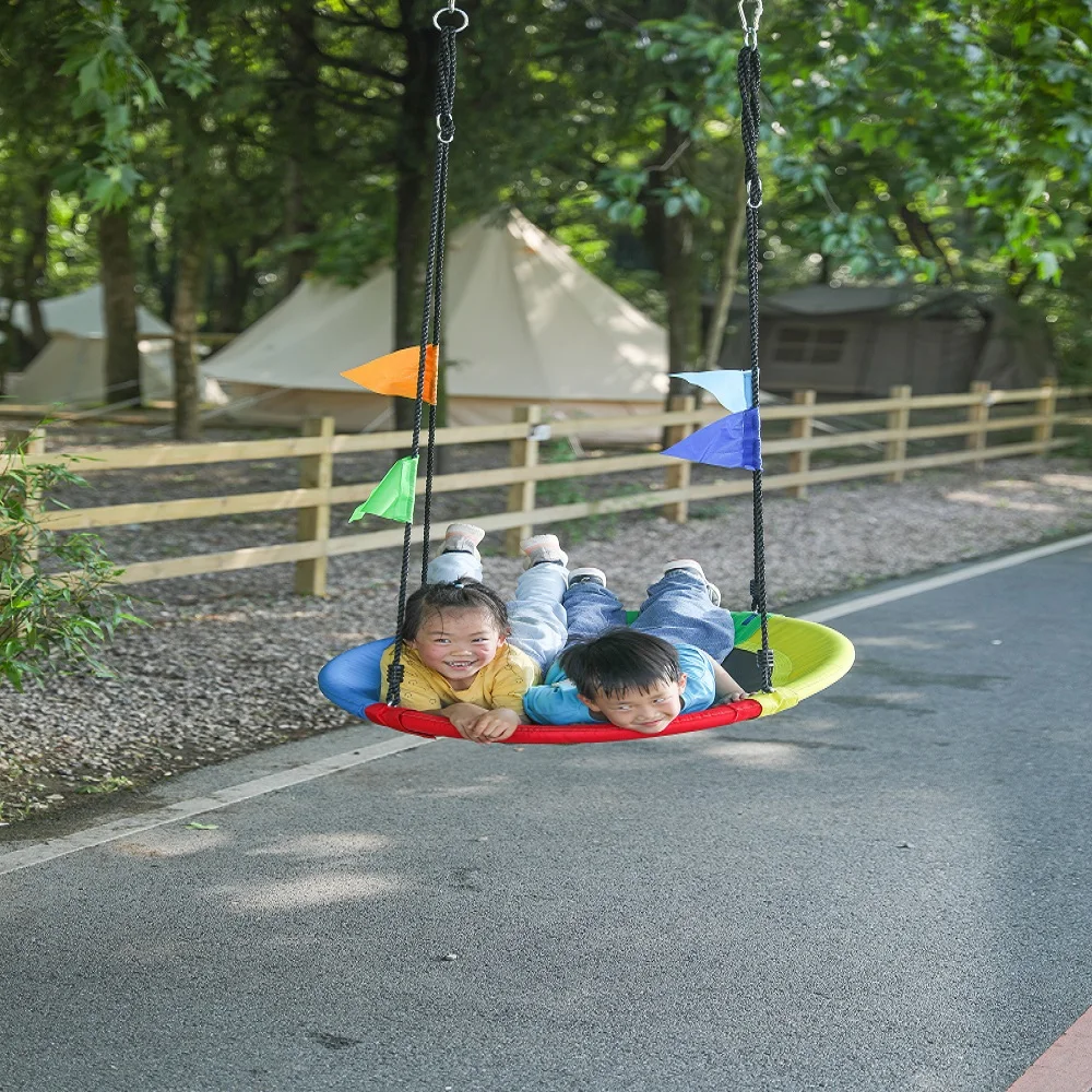 ZOSHINE manufacture customized hammock swing outdoor	garden swing colorful safe saucer kids swings and slide