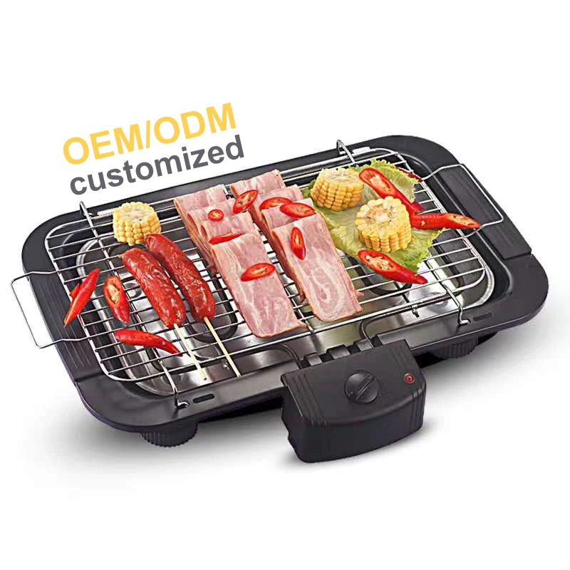 Factory Directly Tabletop Stainless Steel Family Party Barbeque Electric Smokeless Indoor Grill