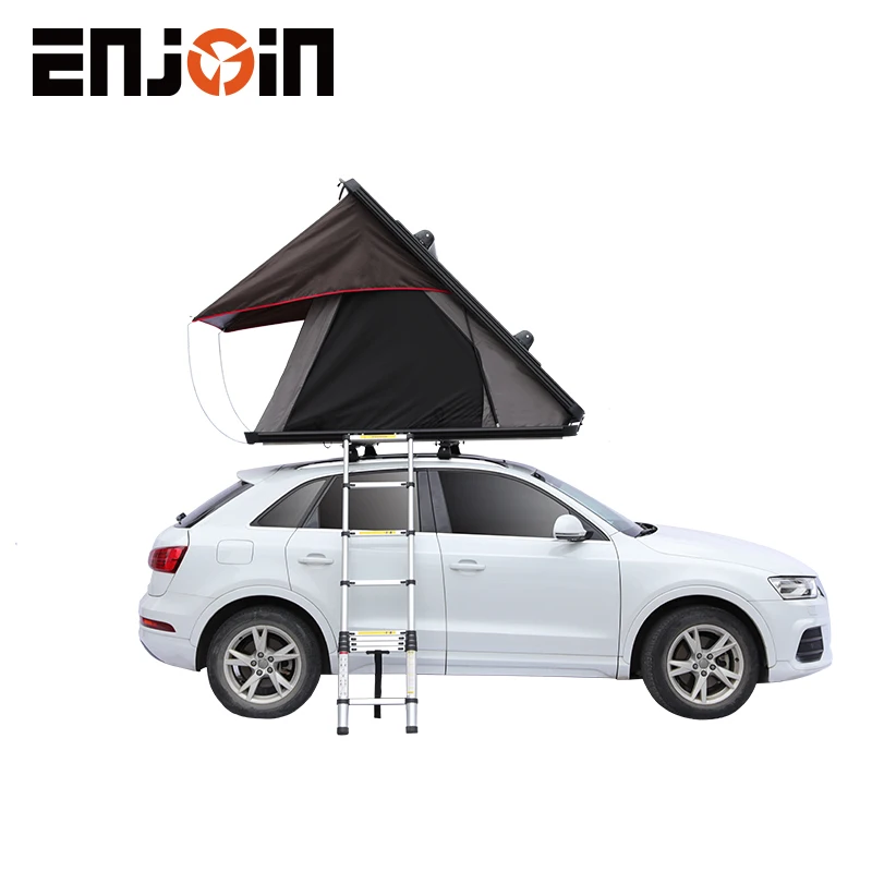ENJOIN New Design Aluminum Cover Triangle Roof Tent Hard Shell Camping Car Rooftop Tent Simple And Convenient Operation