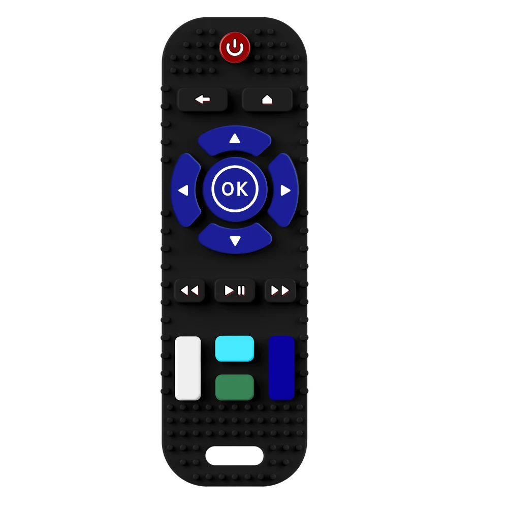 New Design BPA Free Remote Control Shape Silicone Baby Teethers Teething Chew Toys Baby Sensory Toys