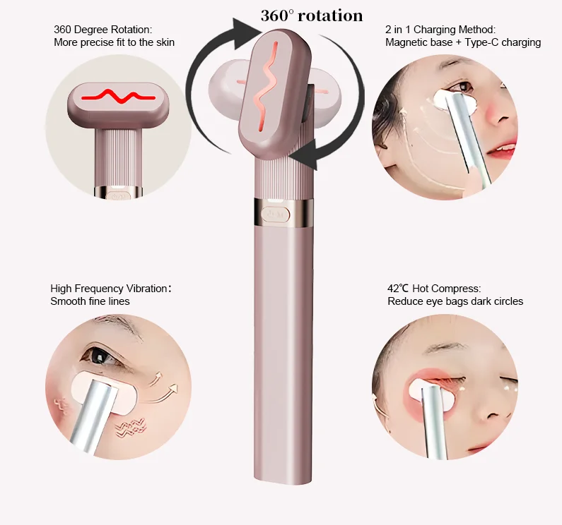 4 in 1 facial wand magic wand 650nm anti-aging ems