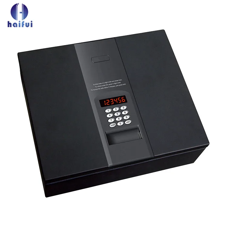 Laptop and Money Deposit Safe Box Top Open Safe for Hotel and Home Electronic Digital Lock 3-8 Digital Code Black 20 Years 2MM