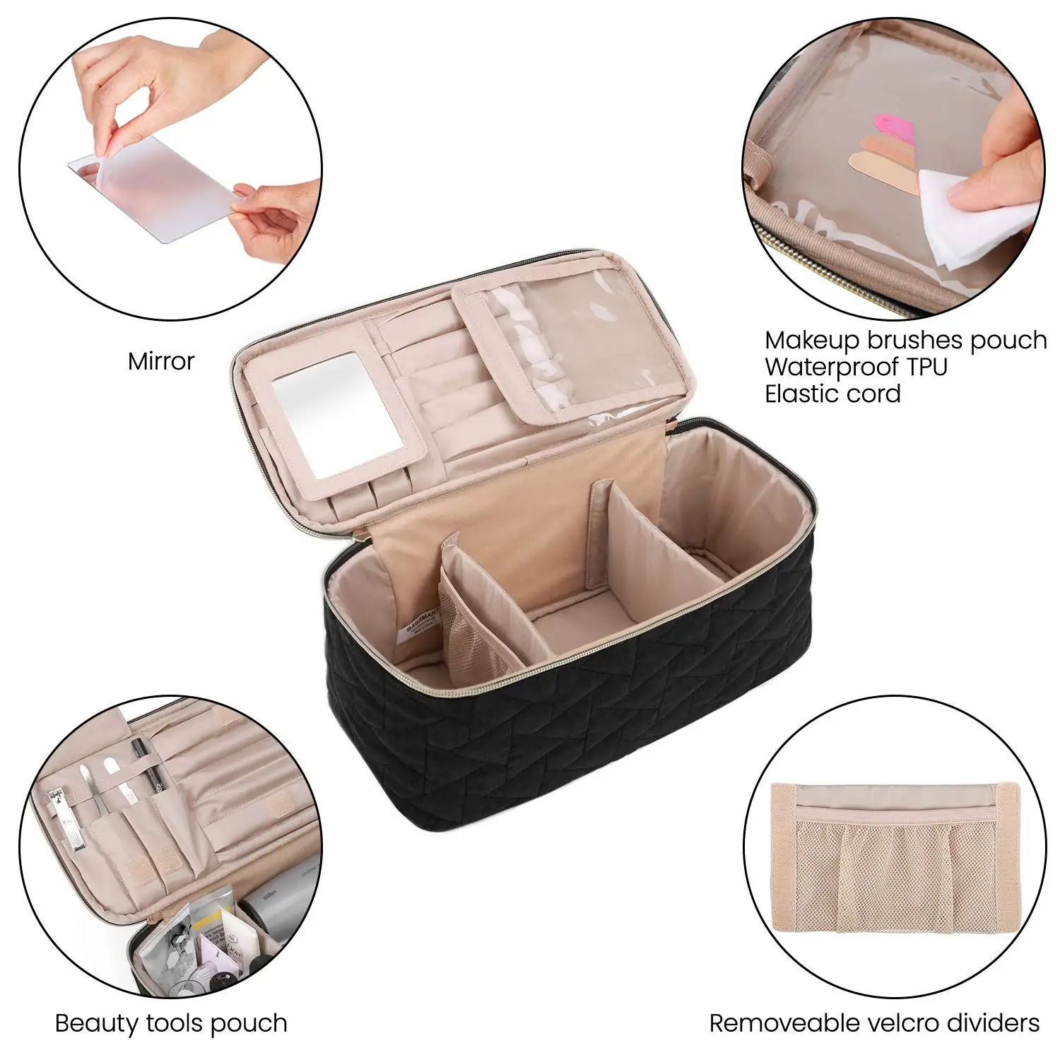 Футляр для косметики, футляр для косметики, легкое зеркало, косметички, Тролли