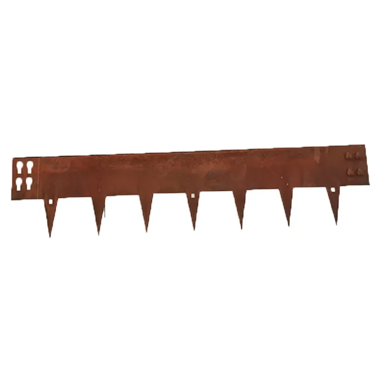 Landscape Edging rusty garden edge palisade fencing small garden fence garden edging