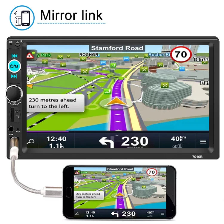 wholesale 2 Din Universal 7 inch TFT screen Car Stereo support GPS navigation Mirror link car player