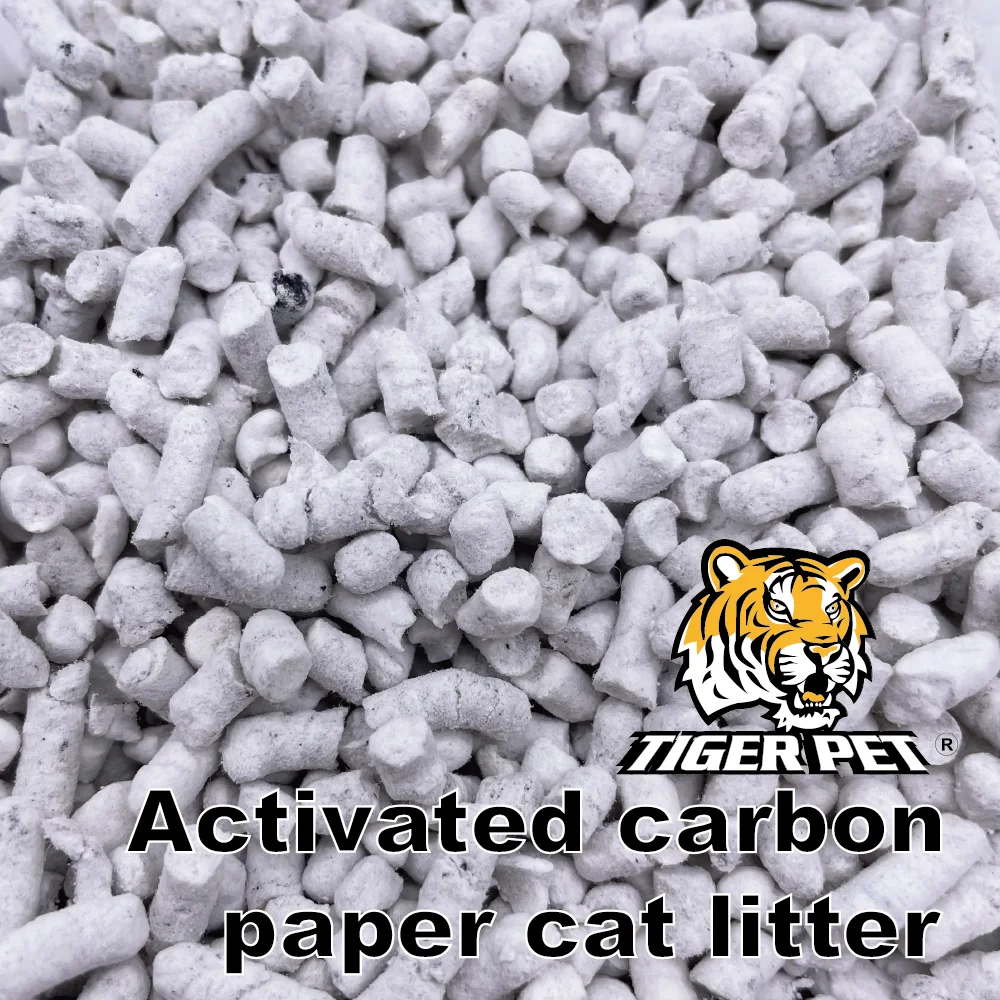 All-Natural TIGER PET Paper Cat Litter for Superior Odor Control  Safe and Non-Toxic