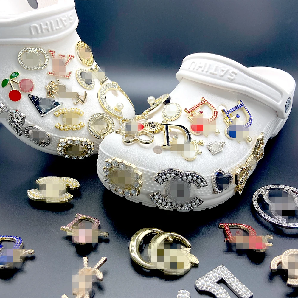 Лидер продаж, дизайнерские подвески-Кроксы, металлические подвески-Кроксы, алмазные дизайнерские Роскошные подвески-Кроксы