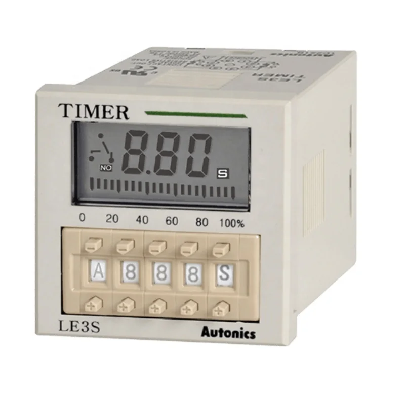 48 mm size LE3S SPDT 1 pole Timer relay LCD Display 3 digital Autonics Time switch in stock