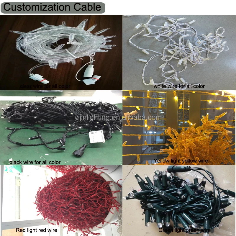 Christmas 10m 100LED glued clear PVC garland light, high waterproof cold resistance street engineering lighting fairy string