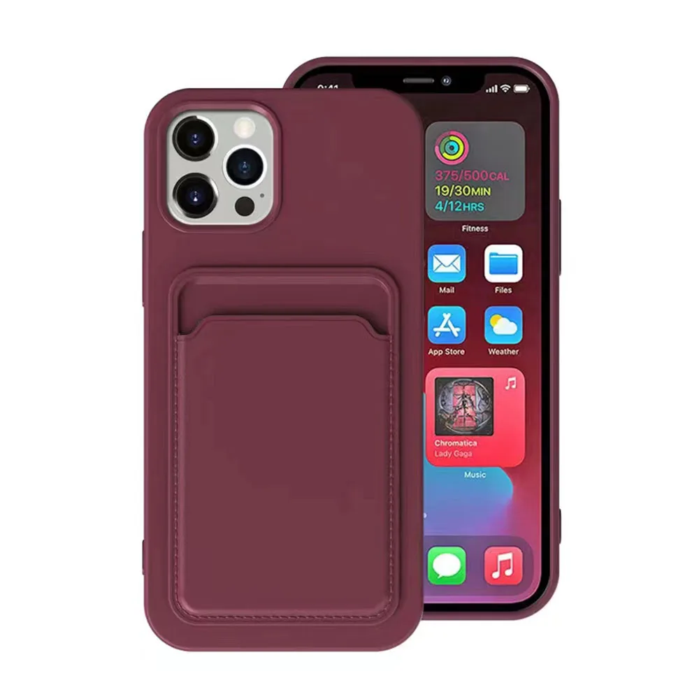 Factory wholesale custom color logo 2 in 1 TPU wallet phone case y for iphone 12 PRO MAX case