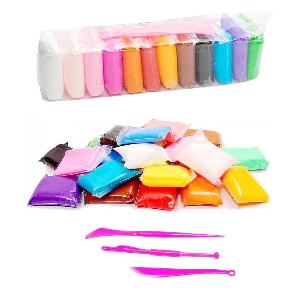 500g/bag High Quality Super Light Clay36 Colors Ultra-light Plasticine Air Dry Clay Kids   For Kids Diy Crafts Gifts