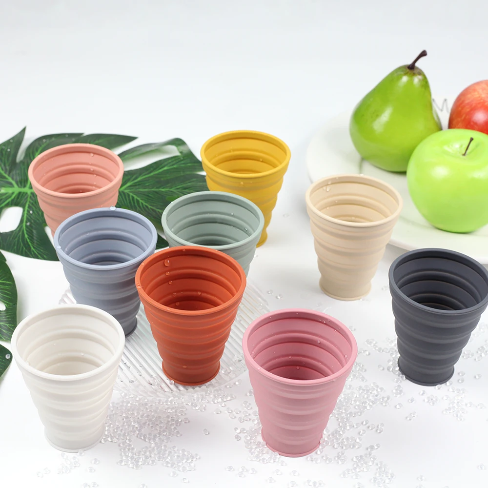 Reusable Collapsible Silicone Coffee Cups with Silicone Folding Drinking Cup