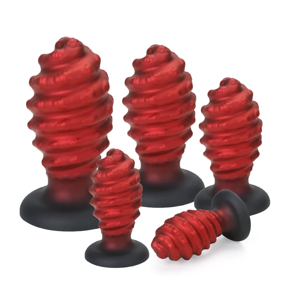 sex toys sm toy male and female masturbation butt plug anal stimulation Liquid silicone screw anal plug