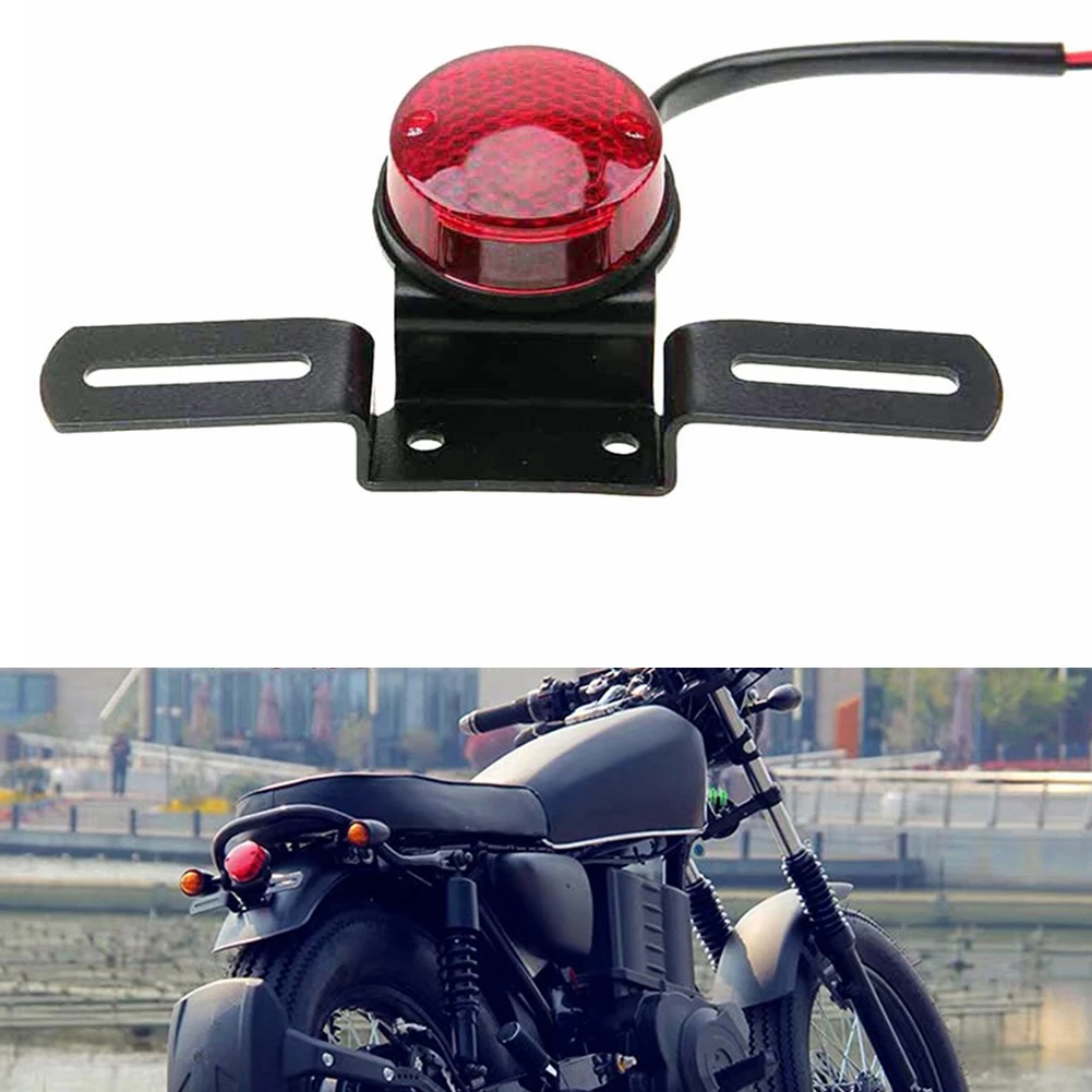 Retro Motorcycle Tail Light Moto Rear Indicator License Plate Bracket Motorbike Brake Light for Harley Chopper  Honda