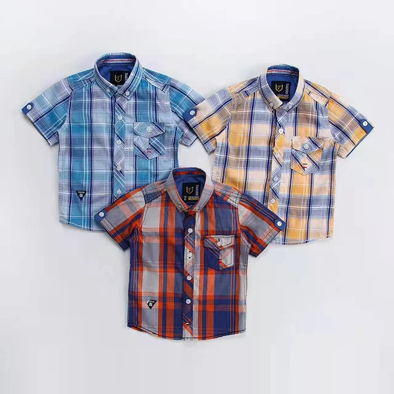 Wholesale price Kids Clothes patchwork corols kids clothing boys 100%cotton Vintage Boys T-Shirts&Polo Shirts