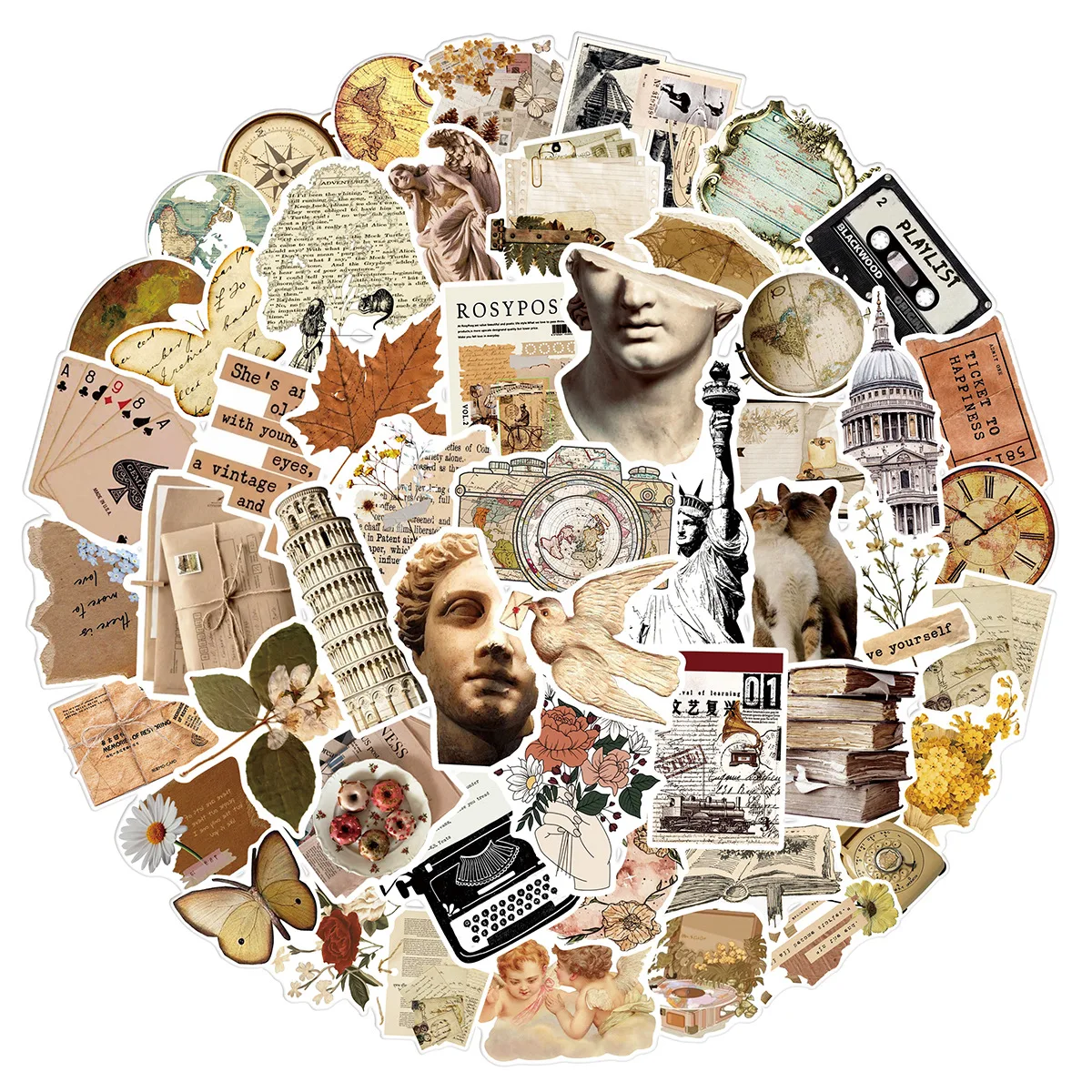 Graffiti sticker sticker waterproof Retro literary pattern  sticker