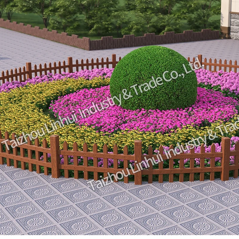 concrete mold for garden ornament patio cement fence slab precast decorative reusable wood grain wooden board plastic mould form