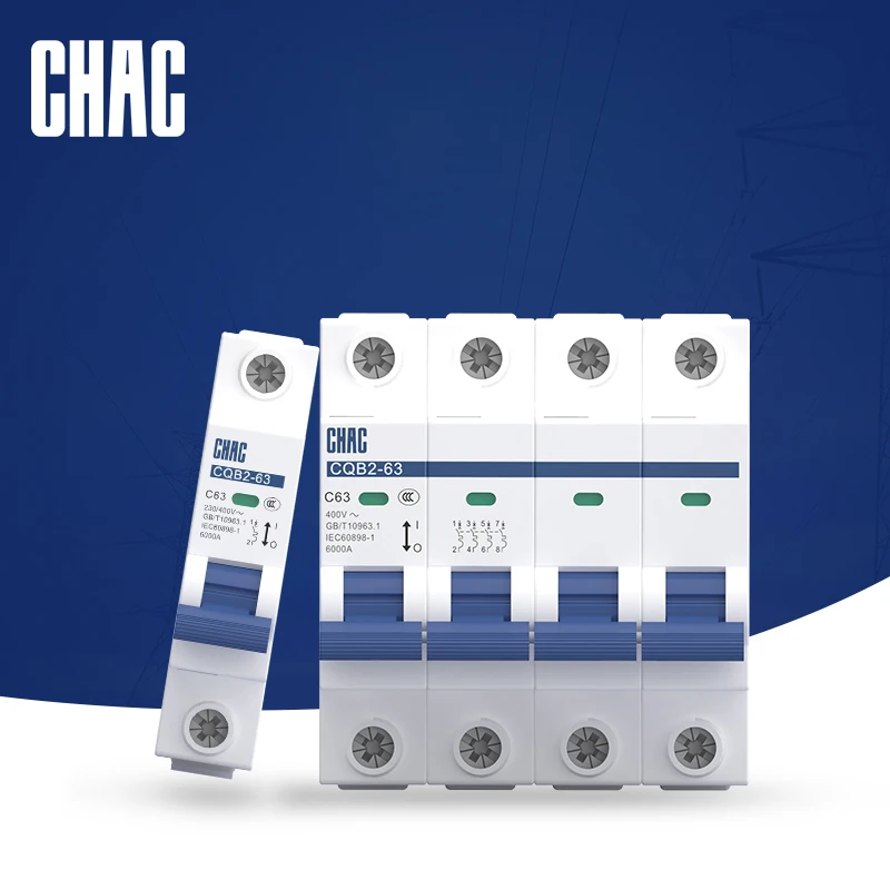 ZHEJIANG voltage protector 230V/400V manufacturer Miniature circuit breaker with overload protection fireproof material