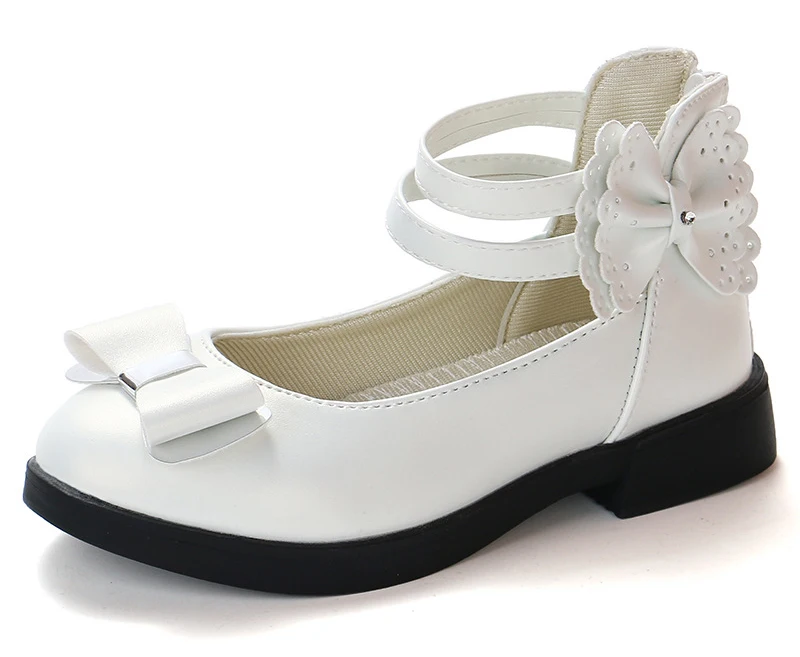 Модные дизайнерские туфли для девочек EVERTOP, вечерняя Обувь для выступлений с золотым бантом на плоской подошве