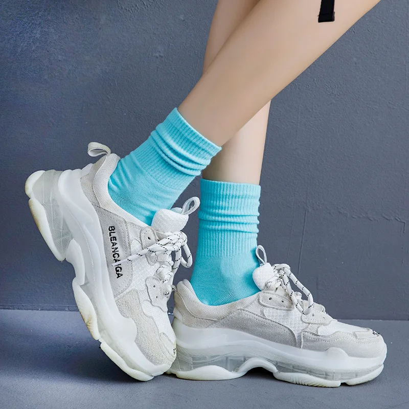 Colorful Ladies Socks Cotton Tube Custom Tube High elastic Sport Slouch Socks for Women Wholesale