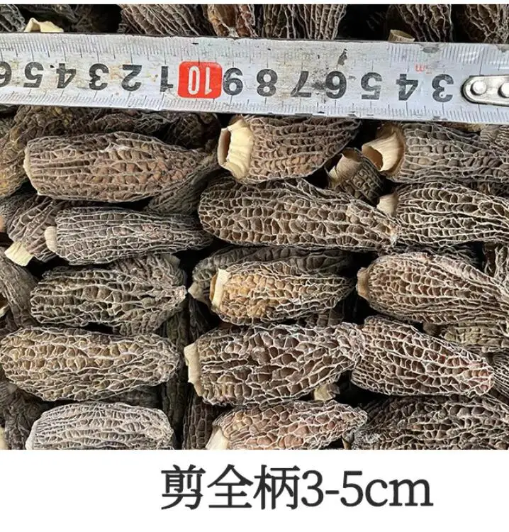 Seasonal New Crop Cutting stems Handle 3-5cm Black Morel mushrooms Yunnan Morchella Mushroom Dried Morel  Morchella Mushroom