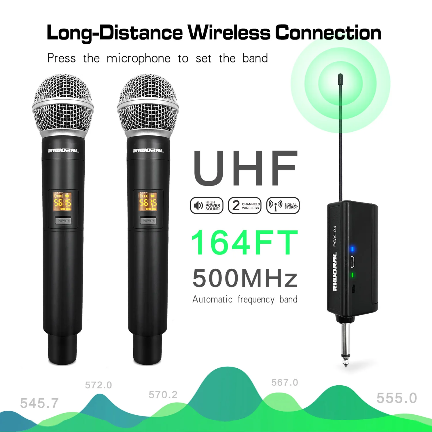 Профессиональный портативный передатчик и приемник PGX24 1for2 микрофон Hifi динамик запись УВЧ беспроводной для