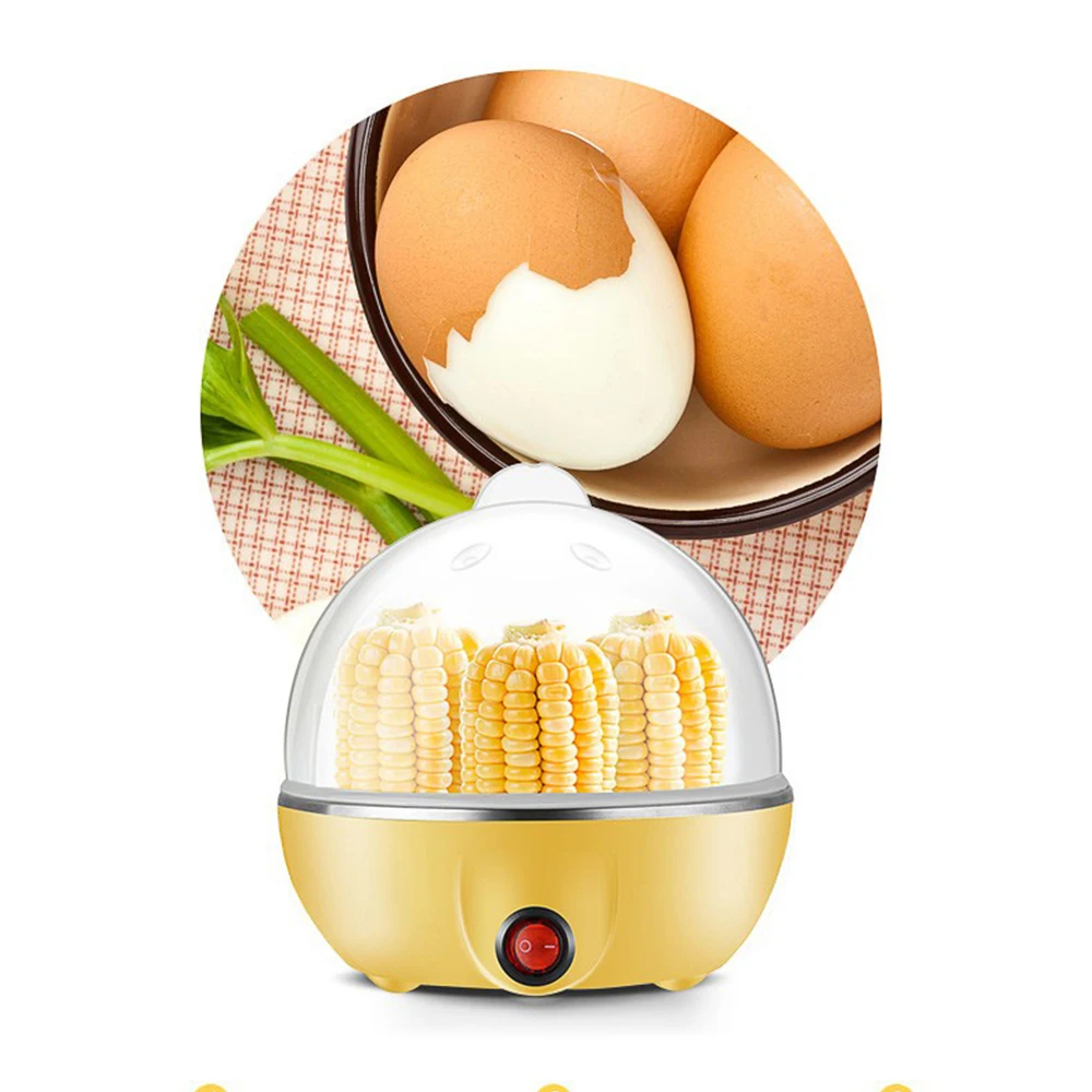 Deluxe Rapid Egg Cooker: Electric Double Layer Capacity For Hard Boiled, Poached/Steamed Vegetables And Seafood, Dumplings&More