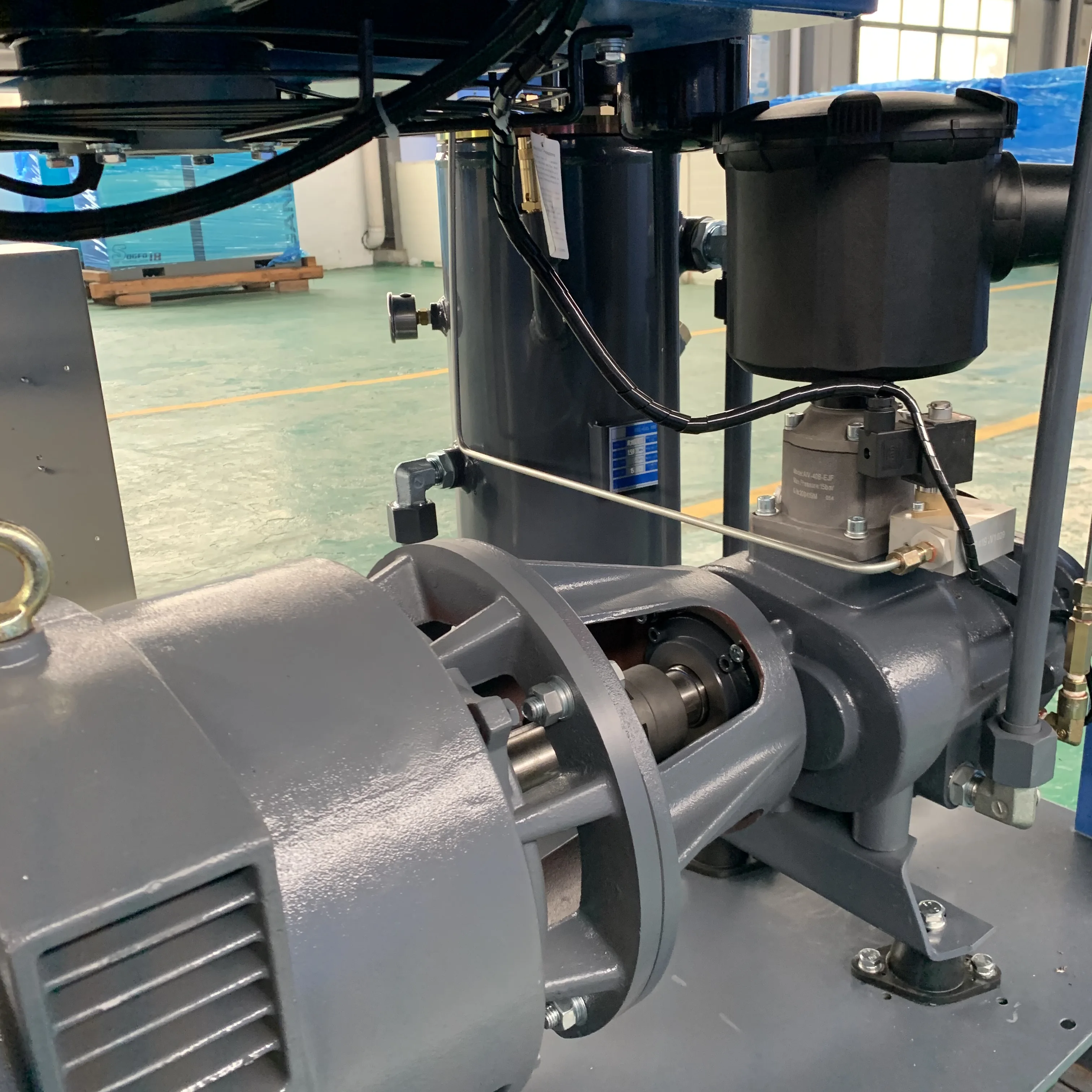 FUCAI CE certified  large displacement industrial compressor & parts  11kw 15hp rotary screw air compressor de ar