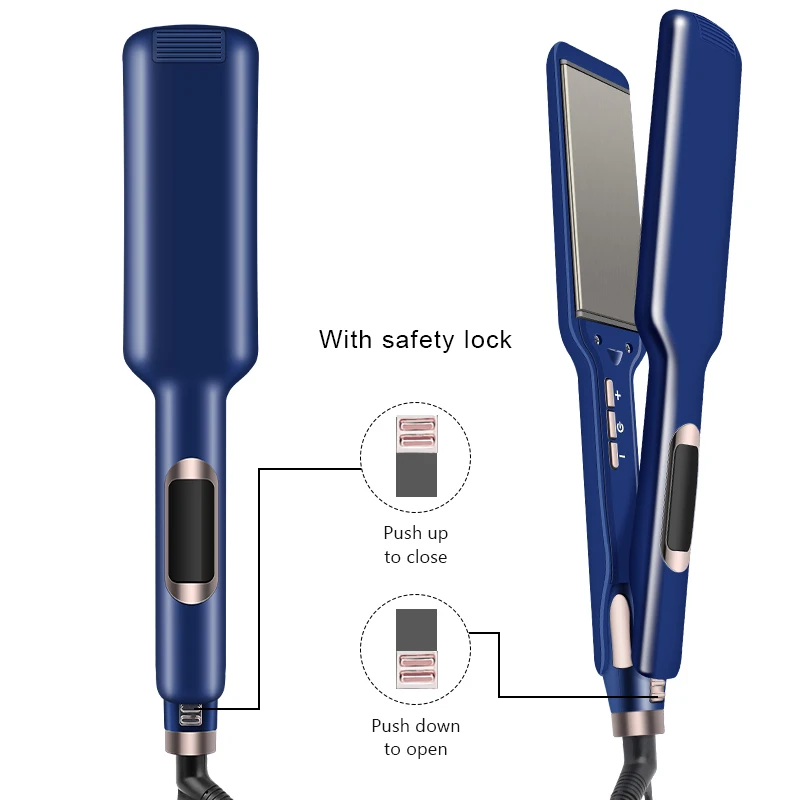 Professional Hair Salon Negative Ion Hair Straightener Curling Iron 2-in-1 Long Lasting Styling Blow Dryer flat Iron