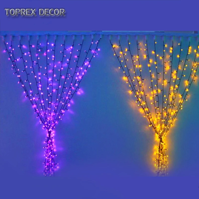 3x3m 900 leds curtain light garland for indoor and outdoor Anniversary wedding events decoration