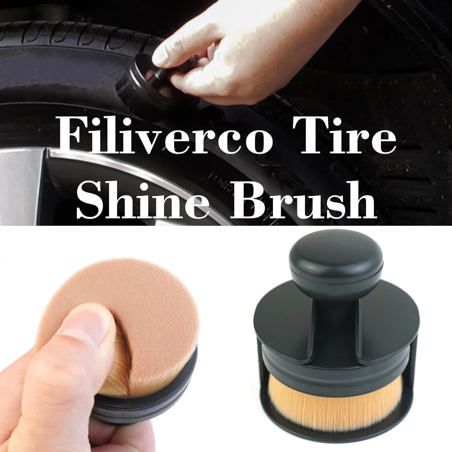Wholesale High Density Premium Trim Dressing Applicator Brushes PP Auto Detailing Cleaning Car Brush for Detailing