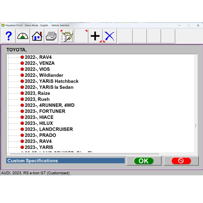 Wheel alignment vehicle database update and upgrade JB