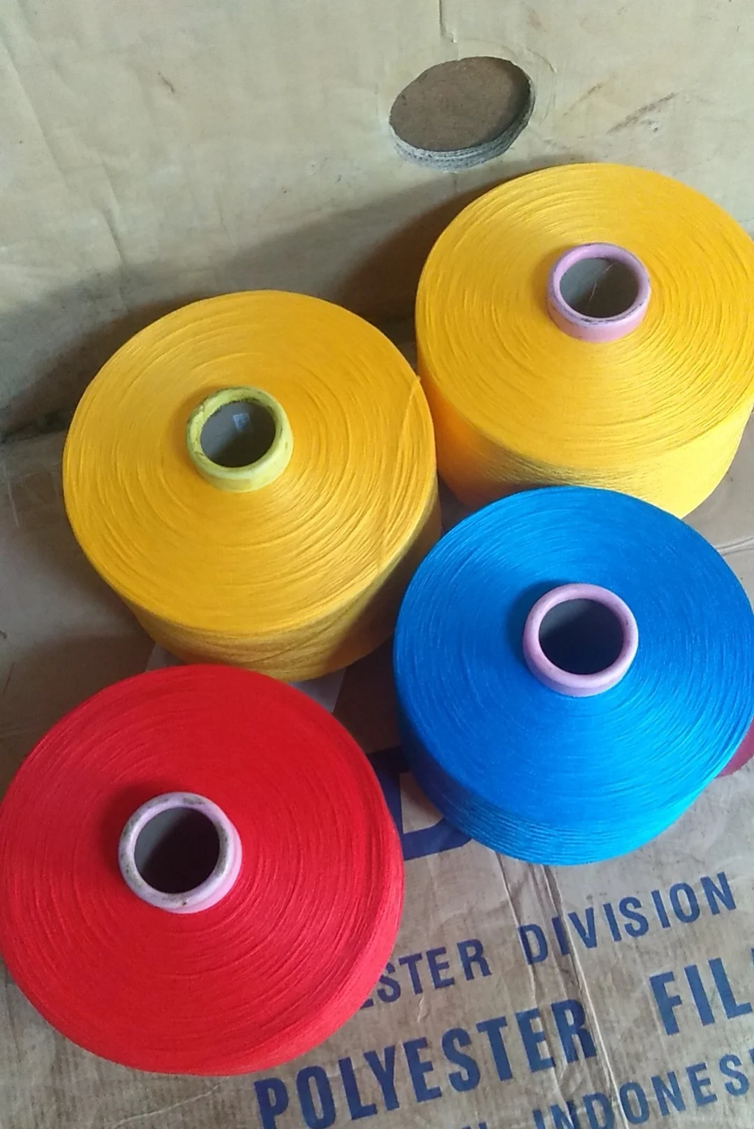 color DTY 150D/48For300D 96F pp or polypropylene spun yarn  for knitting glove ,socks ,fabric overlock