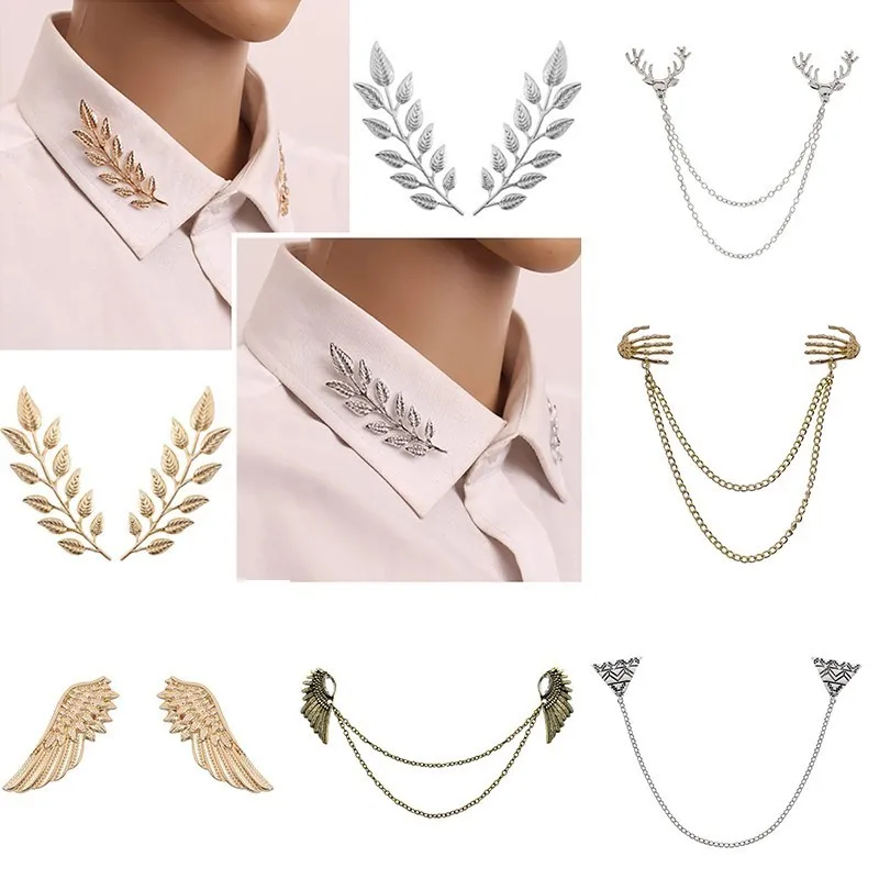 
Wholesale custom fashion design shirt brooch pin handbag backpack badge wheat metal brooch pin with chains 