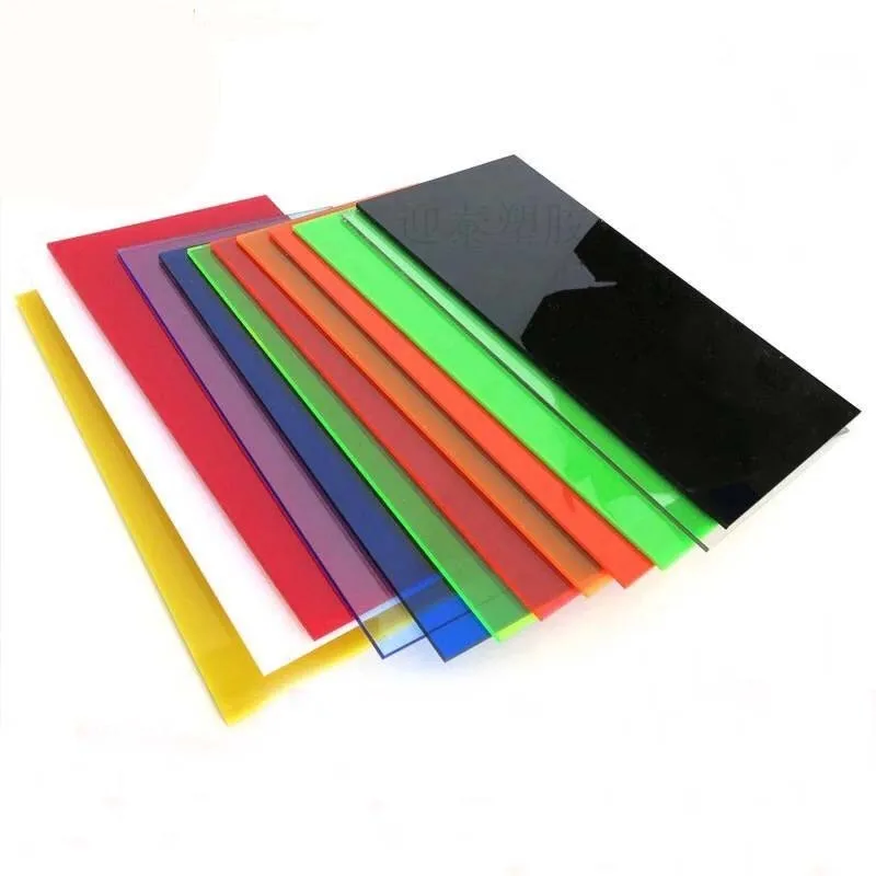 Color acrylic sheet PMMA acrylic plastic plexiglass yellow blue red orange gray green powder (1600247176872)