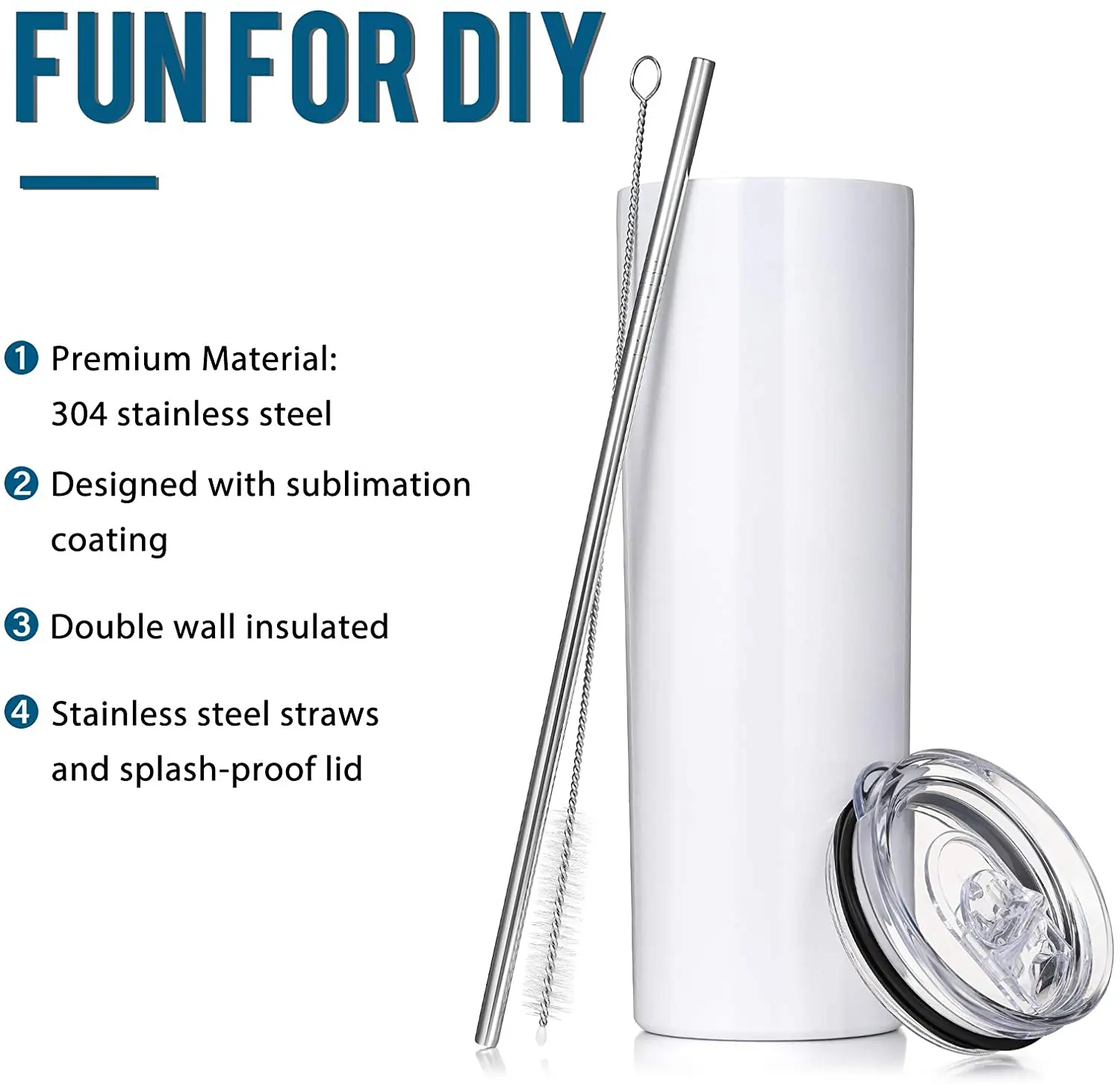 Skinny Stainless Steel flat bottom Double Insulated glass with lid Outdoor durable travel thin bottle Keep hot and cold