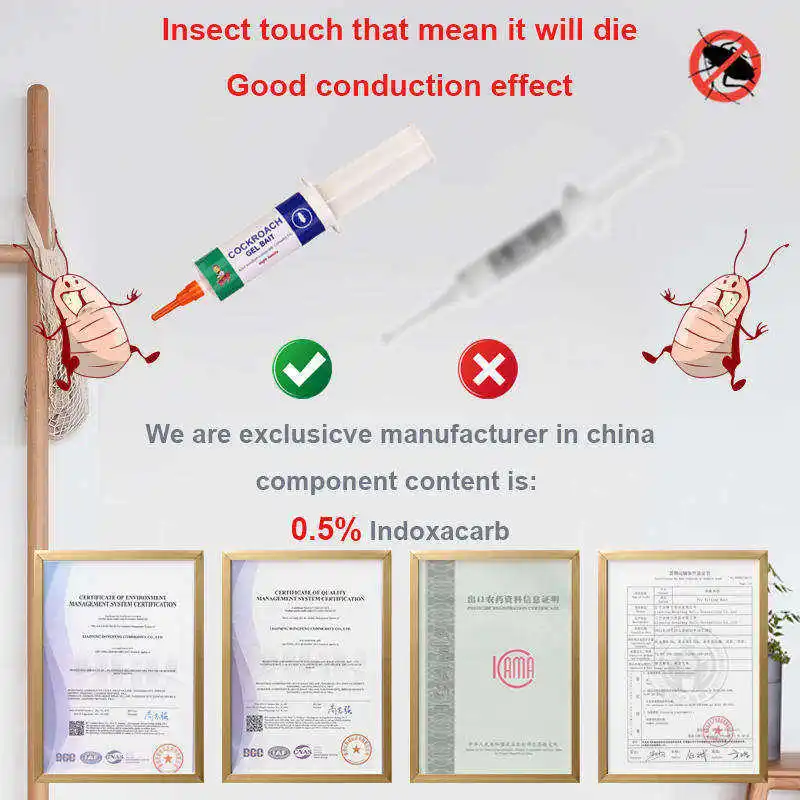 Mr.Zhao Professional Manufacturer Sale Kill Cockroach Gel Bait 50g OEM ODM Pest Control Insecticide 0.5% Indoxacarb