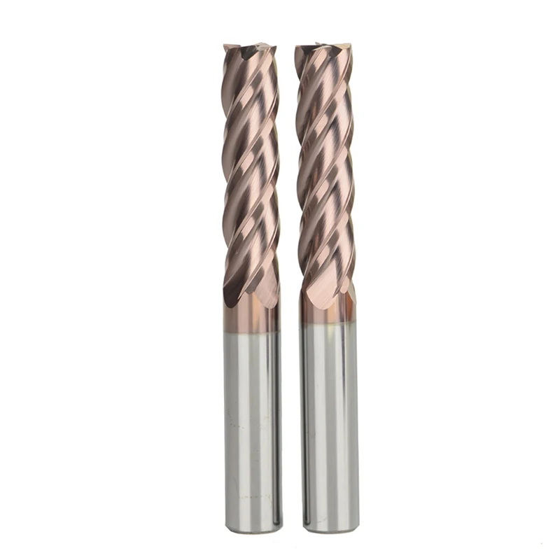 Solid Tungsten Carbide HRC55 4 Flutes Corner Radius 35 Degree End Milling Cutter High-Speed CNC Router Bits Cutting Tools