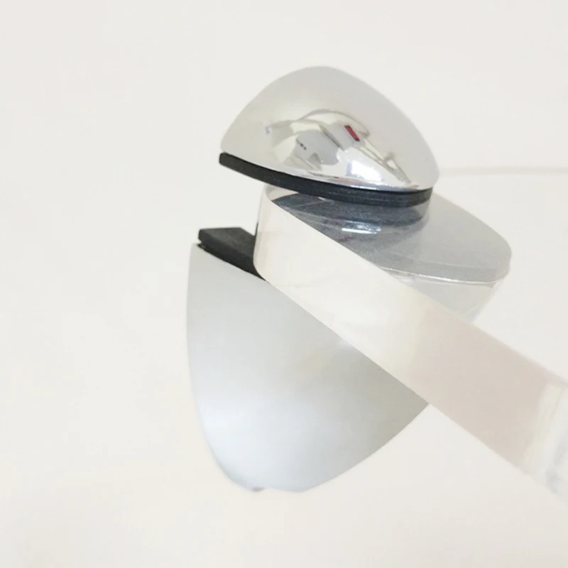 Zinc Alloy Bathroom Furniture Glass Door Clamp Hardware Adjustable Mirror Glass Shelf Clips Glass Clamp Bracket Holder