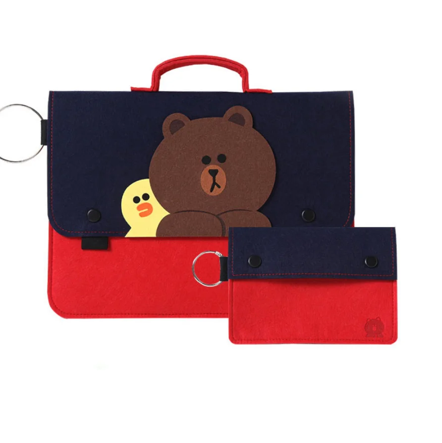 2022 new felt handbag computer bag cartoon flat protective cover