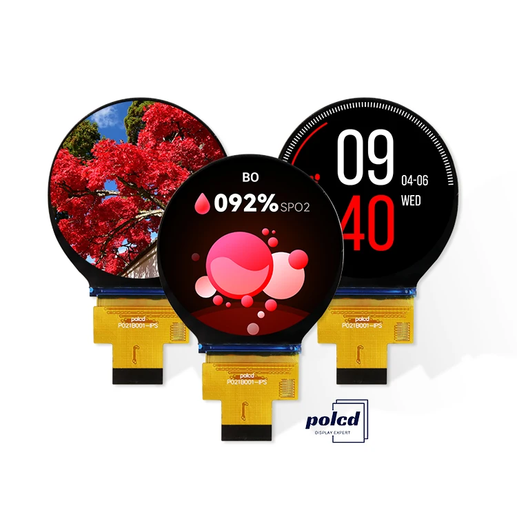 Polcd 2.1 inch 480*480 Circular LCD Module IPS View Screen High Brightness 300nit Round Color TFT Panel Display