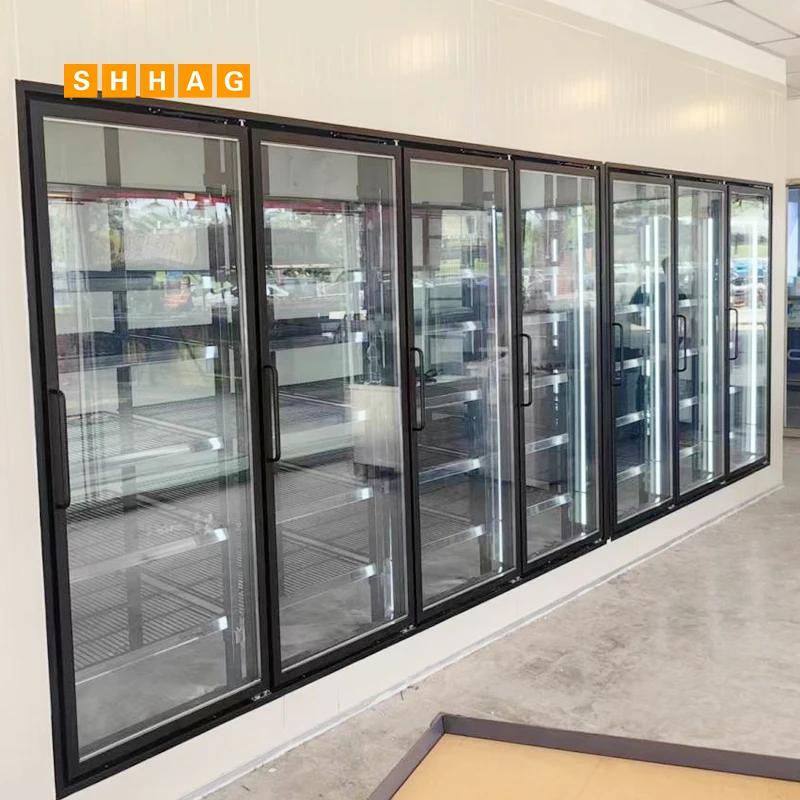 OEM Refrigerator Spare Parts Commercial Freezer Display glass door for Supermarket