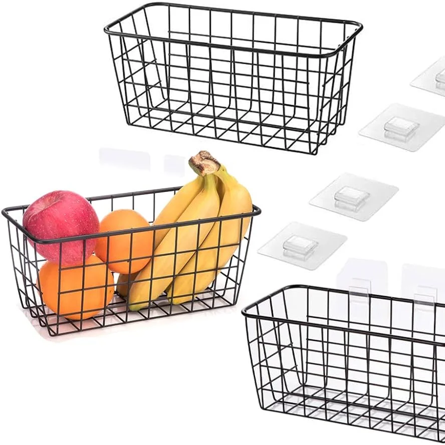 Wholesale Metal Wire Mesh Storage Basket Vegetable and Fruit Storage Basket Iron Storage Basket