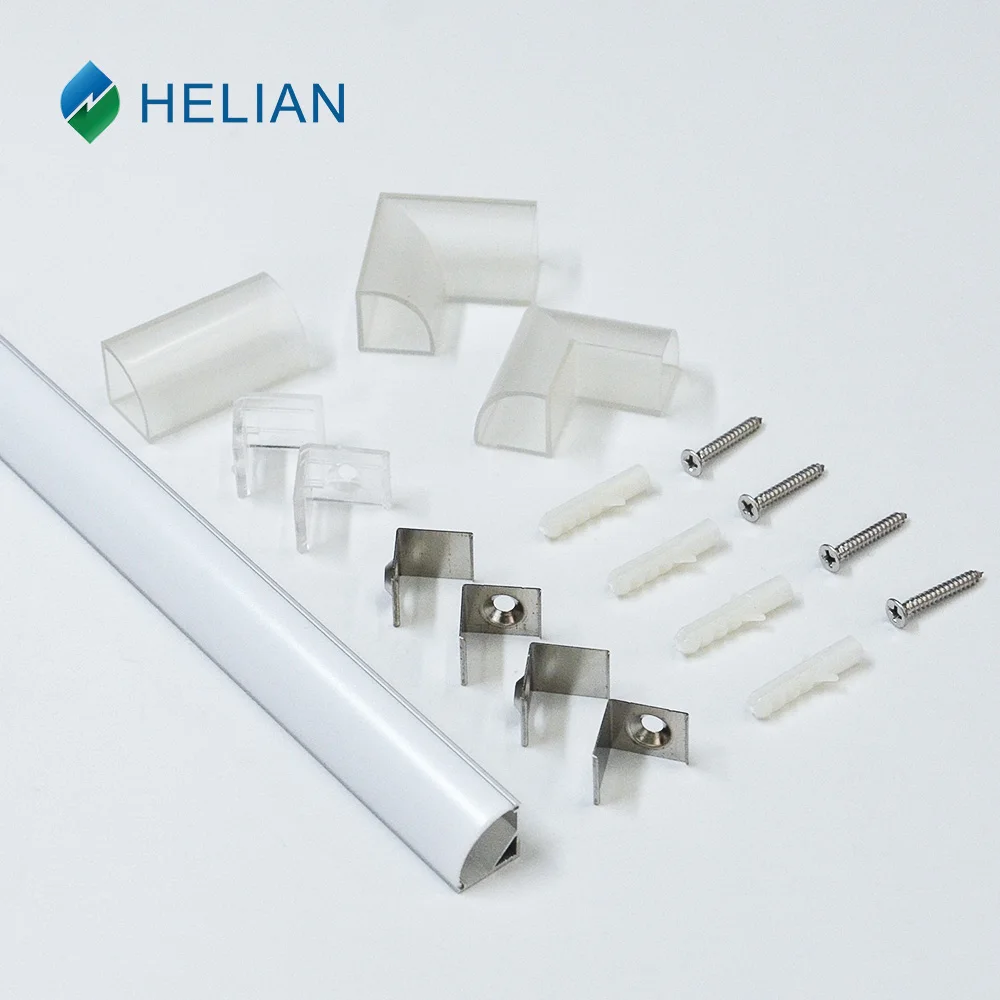 LED Corner Aluminum Profile for LED Strip Light with PC and PMMA Diffuser Industrial Aluminum Extrusion Profile