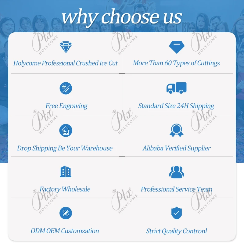 Holycome  Radiant Cut Loose Gemstones Crushed Ice Cut Moissanite  Natural Color GRA Wholesale free fire diamonds loose gemstones