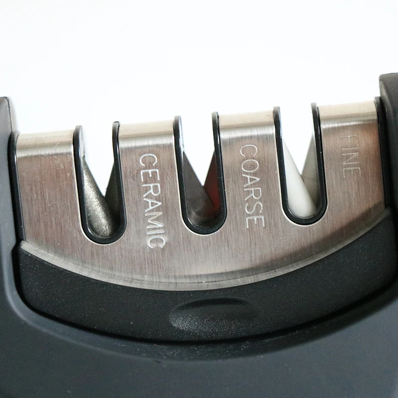  Professional 4 in 1 Kitchen Knife Accessories 3 Stage Sharpener with Ergonomic